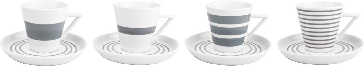Salt&Pepper Stripes Kop en Schotel - 0