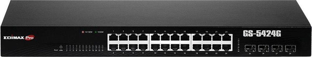 Edimax GS-5424G netwerk-switch Managed Gigabit Ethernet (10/100/1000) 1U Zwart