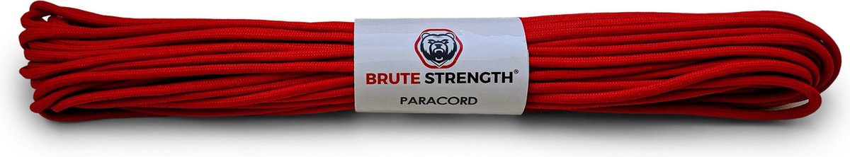 Paracord - Touw - 4 mm - 20 meter - Rood - 250 kg trekkracht