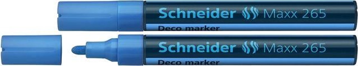 krijtmarker Schneider Maxx 265 blauw. Set á 2x S-126510-2