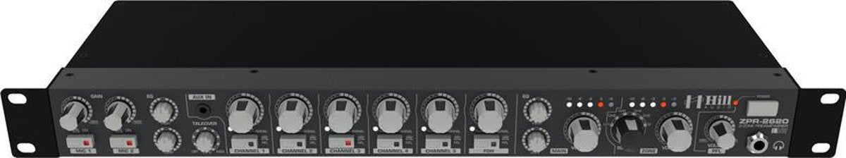 Hill audio - 2-zone Mixer V2/ 2-6M | 2-6S  1U - Zwart -ALVStore B.V.