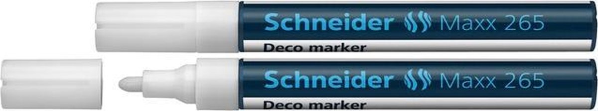 krijtmarker Schneider Maxx 265 wit. Set á 2x S-126549-2