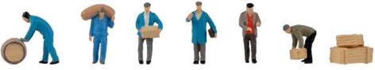 Faller - Freight workers with parcels and barrels - FA151609 - modelbouwsets