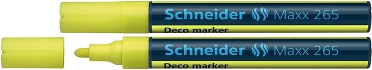 krijtmarker Schneider Maxx 265 geel. Set á 2x S-126505-2