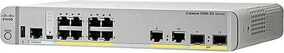 Cisco WS-C3560CX-8PC-S netwerk-switch Managed Gigabit Ethernet (10/100/1000) Power over Ethernet (PoE) Wit