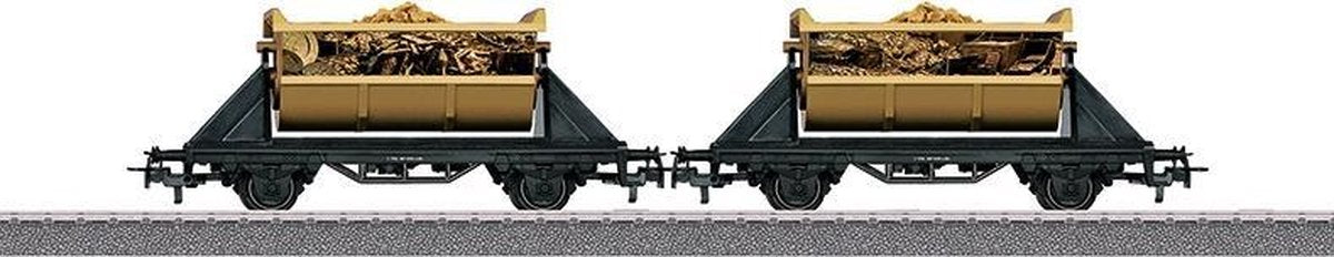 Märklin 44822 H0 set van 2 piratenkiepwagens Schat van de Wilde 13