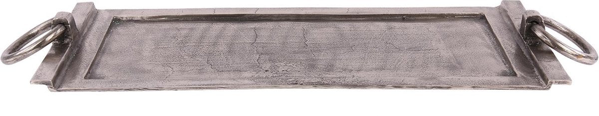 Dienblad Sergio 80 x 32.5 cm ruw nickel