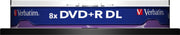 Verbatim 43666 DVD+R Double Layer Matt Silver Schijven