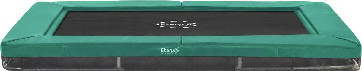 Etan Premium Gold Trampoline Inground  - 1259 / 380 x 275 cm - UV-bestendig Randkussen - Groen - Rechthoekig