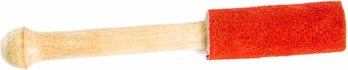 Klankschaal Aanstrijkhout Klein met Suède Rood (15 cm)