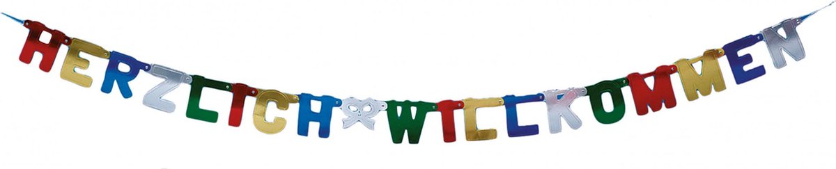 Tib Letterslinger Herzlich Willkommen 2 Meter Karton