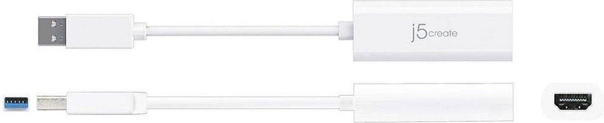 j5create JUA254 USB grafische adapter 2048 x 1152 Pixels Wit