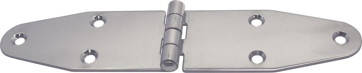 Staartscharnier model B - 180x40x2 - Rvs 304 - Knoop boven