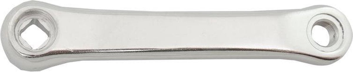 Crank links aluminium spieloos 152mm ruit zilver - ZILVER