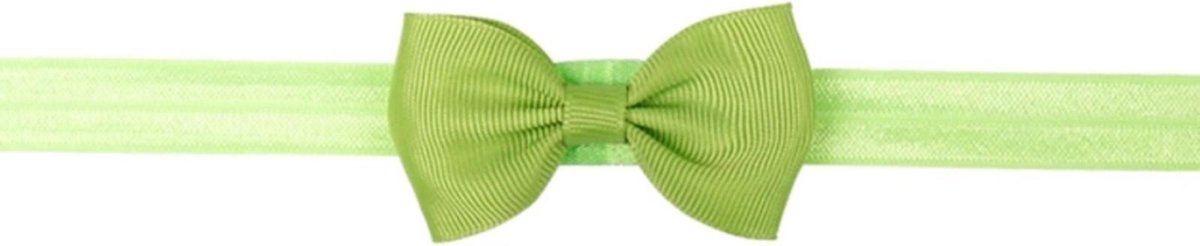 Baby haarband met strik - Baby meisje - Baby haaraccessoires - Baby hoofdband - Limoen groen