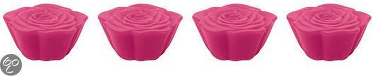 Zak!Designs Onderzetter - Voor Pannen - Bloem - Raspberry - Set van 4 stuks
