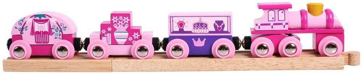 BIGJIGS Treinset Treinbaan Prinsessentrein - Hout
