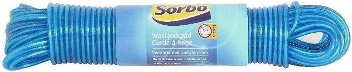 Sorbo Waslijn - 20 meter - Staaldraad met coating