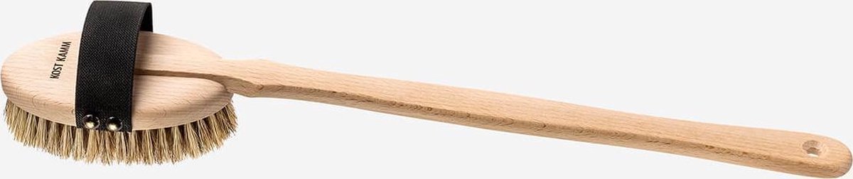 Naturaplaza - Rugborstel Douche met Houten Afneembare Steel - Badborstel - Paarden en sissal haren - Massage borstel - Anti Cellulitis borstel
