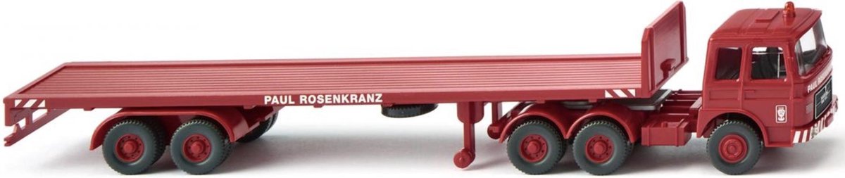Wiking Miniatuurvrachtwagen Man Rosenkranz Trailer 1:87 Rood
