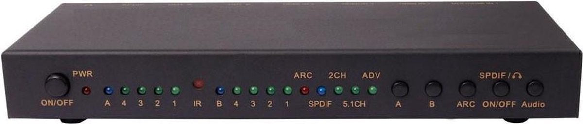 Coretek HDMI matrix schakelaar 4 naar 2 met extra Toslink + 3