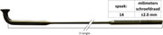 Spaak 14-258 CX RAY zilver met nippel platte-spaak p/20