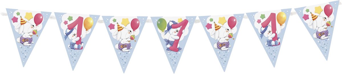 Vlaggenlijn 1 jaar Jongen.