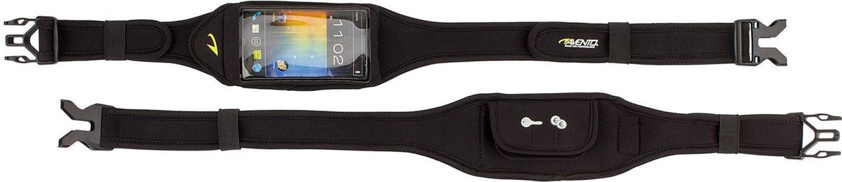 Avento Smartphone Sport Riem - Zwart/Zilver/Fluorgeel