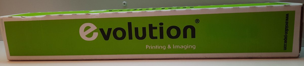 EVOLUTION CAD ROL inkjet ----- (kern: 2" = 51mm)  ----- (breedte:  610 mm = 24") ----- (Lengte 50 Meter). ----- wit  / 80GRS voor plotters