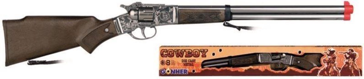 Gonher Speelgoed geweer cowboy 8 schoten zilver