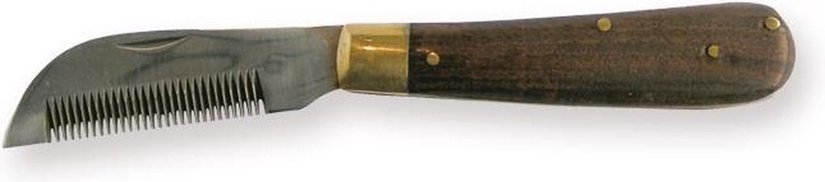 S2g Uitdunmesje Inklapbaar 18 Cm Rvs/hout Zilver/bruin