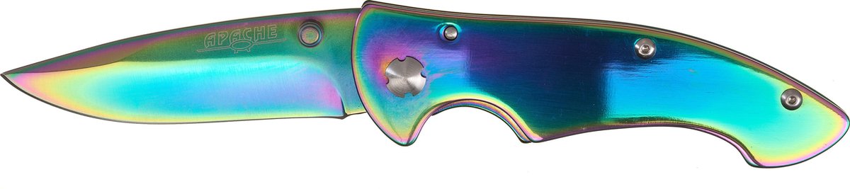 Homeij Apache Zakmes - RVS - Titanium Regenboogcoating