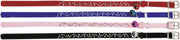 Flamingo Kattenhalsband Velours Diamond Wave - Rood