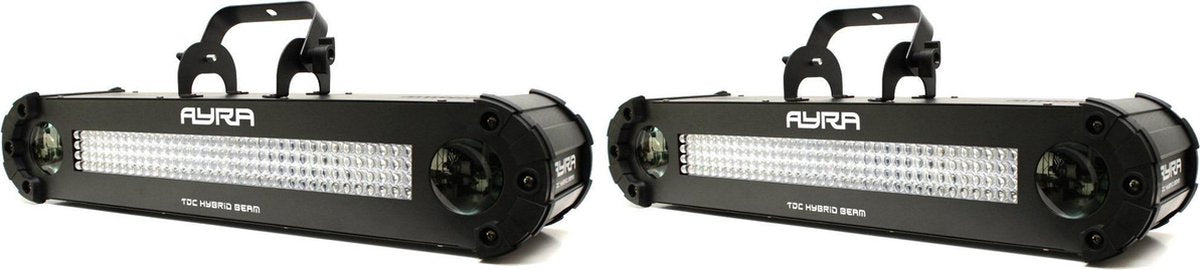 Twee voor de prijs van één: de Ayra TDC Hybrid Beam is een lichteffect met een wash-deel en twee moonflower-effecten. Zowel stand-alone als via DMX te besturen. Energiezuinig en allround bruikbaar.