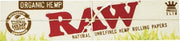 Raw King Size Slim Organic Hemp Rolling Papers  - 50 Packs