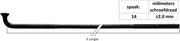 Spaak 14-270L RVS race zwart met nippel p/100