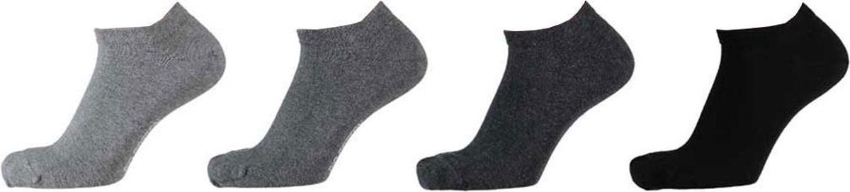 8-Pack Biologisch Katoenen Sneakersokken 158490000 Apollo - Unisex - grijs - 43-46