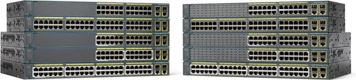 Cisco Catalyst WS-C2960+24LC-L netwerk-switch Managed L2 Fast Ethernet (10/100) Power over Ethernet (PoE) Zwart