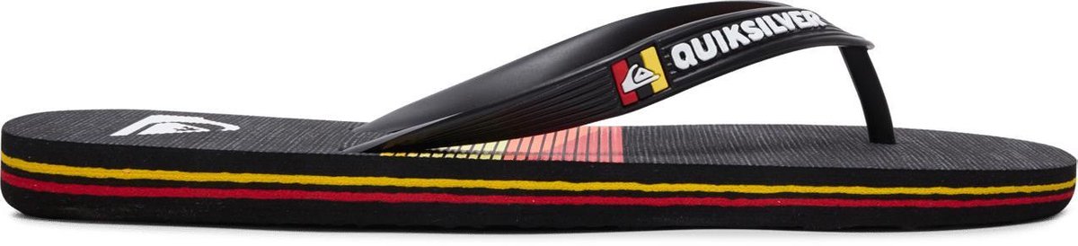Quiksilver Molokai Seasons Heren Slippers - Black/Red/Black - Maat 40