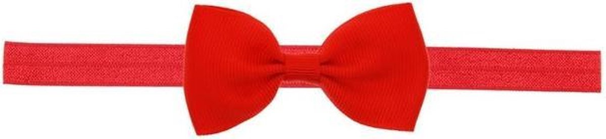 JillyBee - Haarband - Haren - Band - Baby - Strik - Fijn - Rood