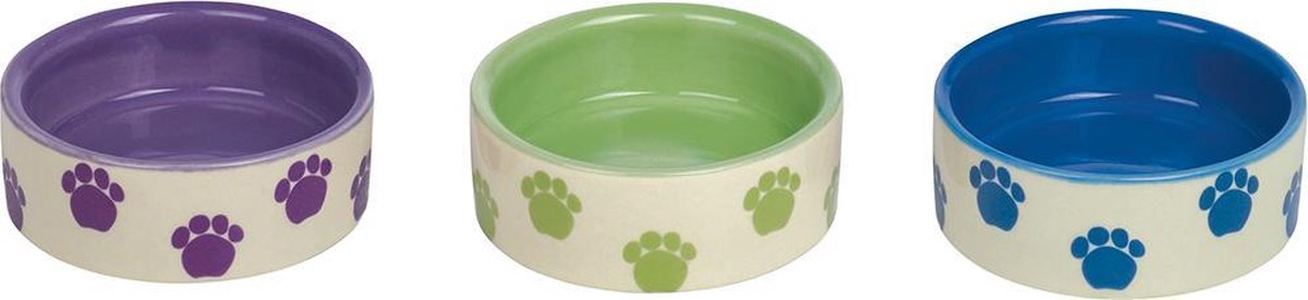 Nobby - Eetbakje knaagdier paw print beige/groen 7