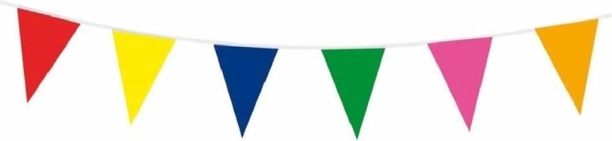 Vlaggenlijn Gekleurd 10 Meter Feestversiering Verjaardag Voor Binnen En Buiten