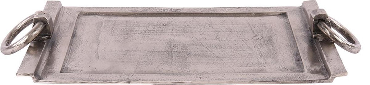 Dienblad Sergio 55 x 32.5 cm ruw nickel