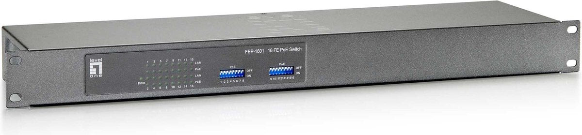 LevelOne FEP-1601W150 Fast Ethernet (10/100) Grijs Power over Ethernet (PoE)
