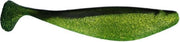 Shad 15 cm 6 inch chartreuse shine black back