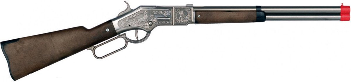 Gonher Speelgoed Geweer Cowboy 8 Schots Groot Zilver