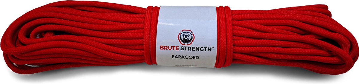 Paracord - Touw - 6 mm - 30 meter - Rood -  400 kg trekkracht
