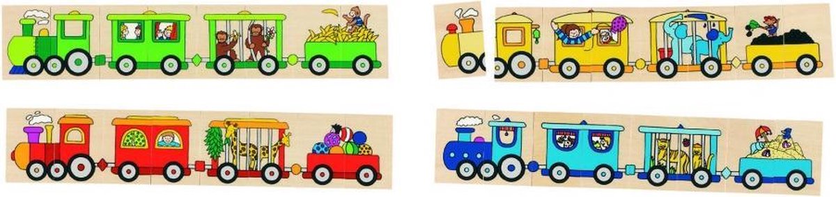 Goki Geheugenspel en puzzel trein 32 delig