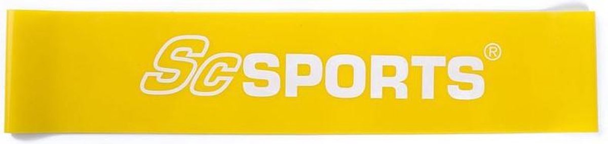 ScSPORTS® Fitness Elastiek - Resistance Band - 50 x 5 cm - 9 kg - Geel