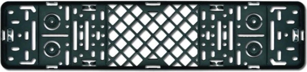1+1 Gratis Kentekenplaat houder Premium voor Auto - Zwart 52 x 11 cm - push - Universeel voor NL en BE